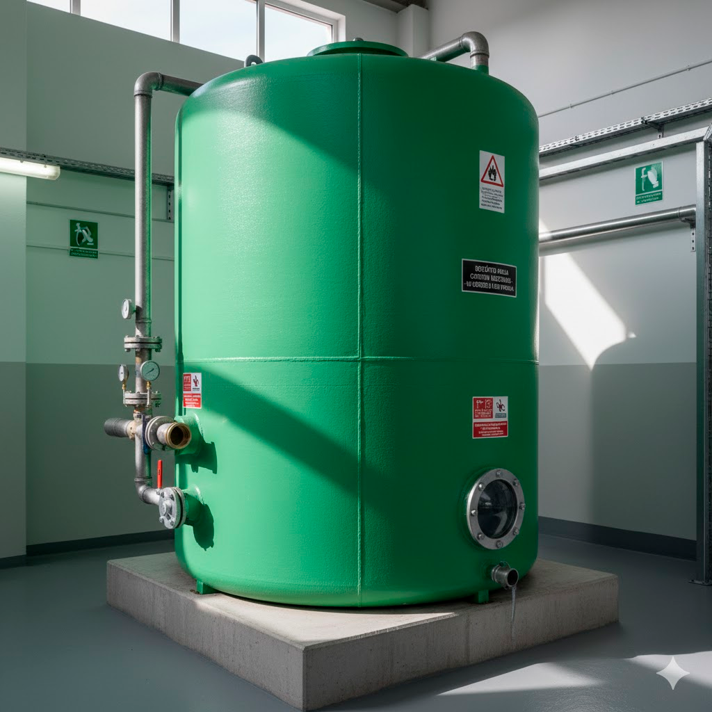 Depósito de poliéster reforzado