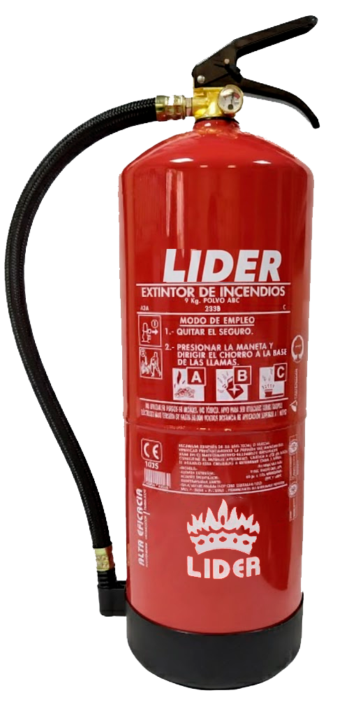 Extintor polvo ABC alta eficacia 9 kg
